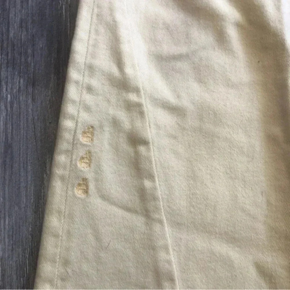 Etica‎ Micki crop flare denim jeans mellow yellow size 26 - Picture 7 of 13